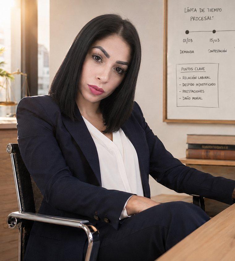Analía Velázquez Jiménez, abogada titular de Vértice, en su despacho.